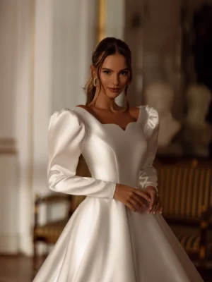 image085 Vestido de noiva modelo princesa com renda – Castelo das Noivas Taguatinga