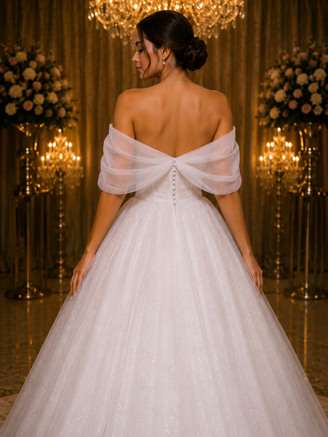 Vestido de Noiva Clássico Ombro a Ombro (4)